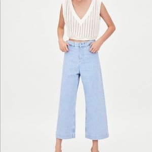 Zara authentic denim culottes jeans